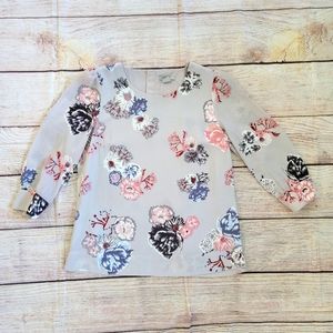 H&M Floral 3/4 Sleeve Blouse Career Top Size 8